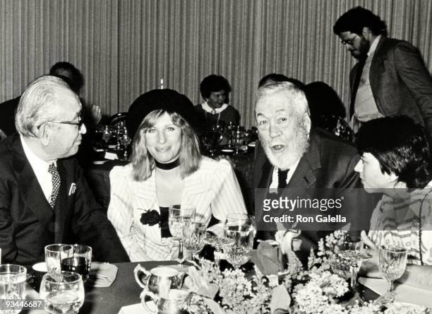 Akira Kurosawa, Barbra Streisand, John Huston and a Japanese interpreter
