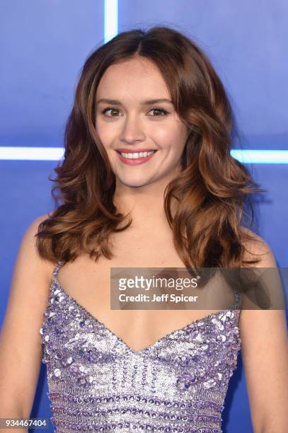 Actress Olivia Cooke attends the European Premiere of 'Ready Player One' at Vue West End on March 19, 2018 in London, England.