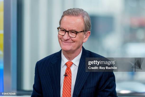 Steve Doocy of Fox & Friends to discuss "Maroln Bundo's a day in the life of The Vice President" with Charlotte and Karen Pence at Fox News Studios...