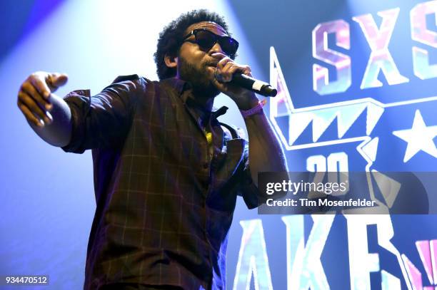 Jesse Rankins of Watch the Duck performs during the SXSW Takeover Eardummers Takeover at ACL Live at the Moody Theatre during SXSW 2018 on March 16,...