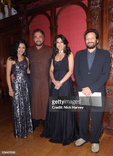 Parveen Dusanj, Kabir Bedi, Pooja Bedi and Shekhar Kapur attend gala dinner in aid of the 2008 Mumbai terror victims hosted by the DVK Foundation at...