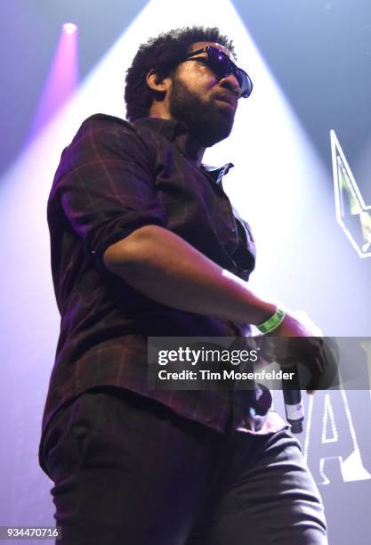 Jesse Rankins of Watch the Duck performs during the SXSW Takeover Eardummers Takeover at ACL Live at the Moody Theatre during SXSW 2018 on March 16,...