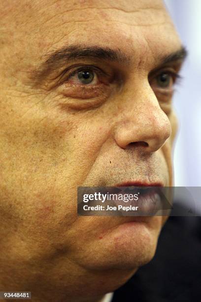 New Portsmouth FC Manager Avram Grant attends a Press Conference at their training ground on November 27, 2009 in Eastleigh, England.