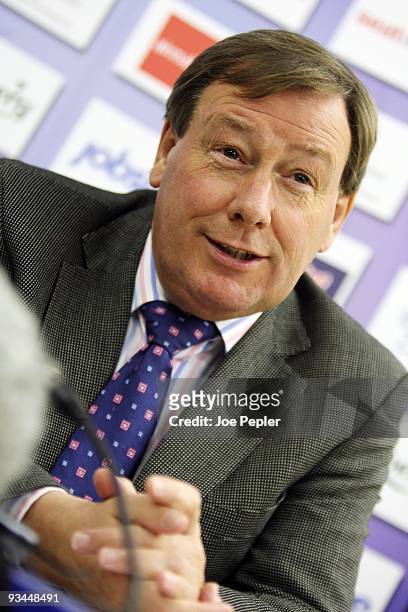 Portsmouth FC C.E.O. Peter Storrie attends a Press Conference at their training ground on November 27, 2009 in Eastleigh, England.