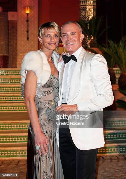 Sarah Marshall and Jean Claude Jitrois attend the Gala evening to celebrate the re-opening of Hotel La Mamounia on November 26, 2009 in Marrakech,...