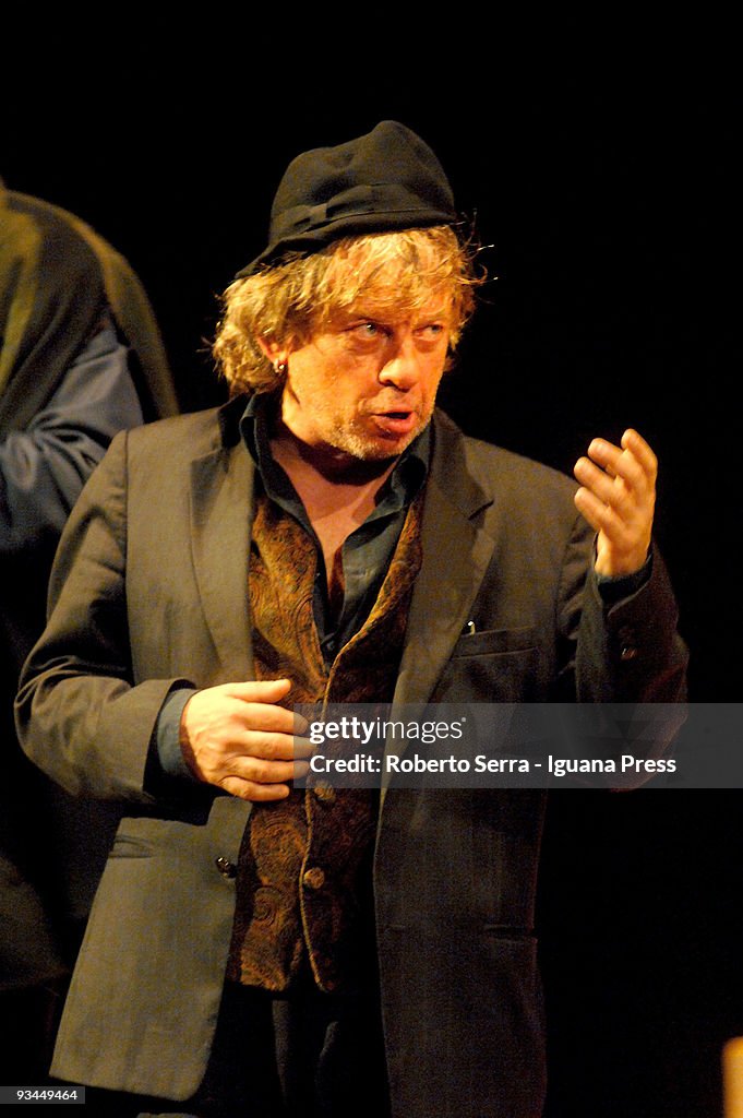 Rassi Actor Actor Paolo Rossi perform with Baby Gang company at Deon Theater on ...