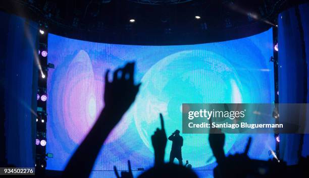 Snake performs at Perry`s stage during day two of Lollapalooza Buenos Aires 2018 at Hipodromo de San Isidro on March 17, 2018 in Buenos Aires,...