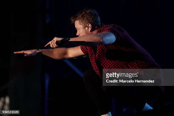 Dan Reynolds of Imagine Dragons, performs during the second day of Lollapalooza Chile 2018 at Parque O'Higgins on March 17, 2018 in Santiago, Chile.