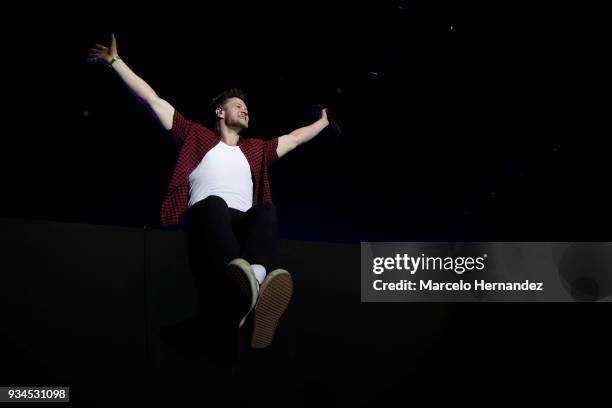 Dan Reynolds of Imagine Dragons, performs during the second day of Lollapalooza Chile 2018 at Parque O'Higgins on March 17, 2018 in Santiago, Chile.