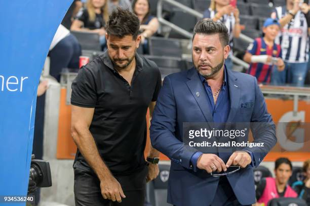 Antonio Mohamed, coach of Monterrey enters the field prior the 12th round match between Monterrey and Queretaro as part of the Torneo Clausura 2018...