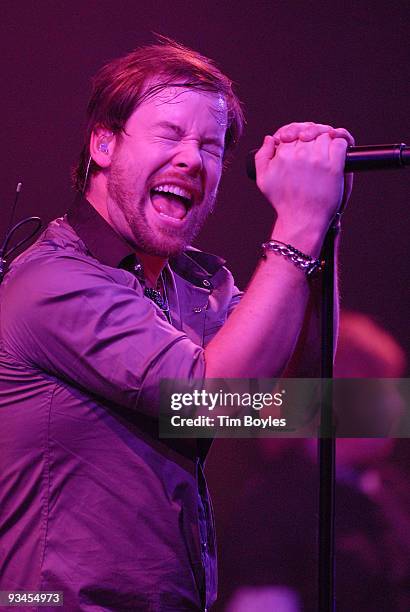 Former American Idol champion David Cook performs at the Progress Energy Center for the Arts Mahaffey Theater on November 27, 2009 in St. Petersburg,...