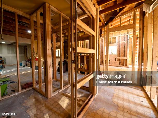 under construction - home extension stock pictures, royalty-free photos & images