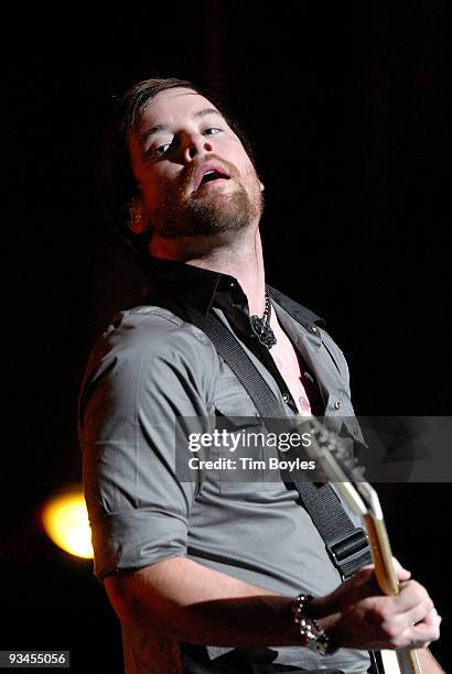 Former American Idol champion David Cook performs at the Progress Energy Center for the Arts Mahaffey Theater on November 27, 2009 in St Petersburg,...