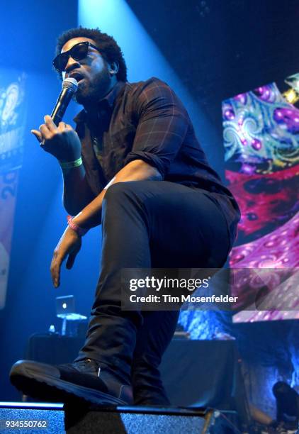 Jesse Rankins of Watch the Duck performs during the SXSW Takeover Eardummers Takeover at ACL Live at the Moody Theatre during SXSW 2018 on March 16,...