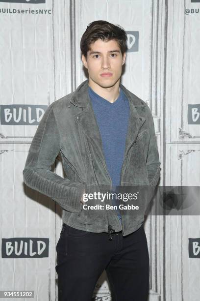 Actor Cameron Cuffe visits the Build Series to discus the new TV show "Krypton" at Build Studio on March 19, 2018 in New York City.