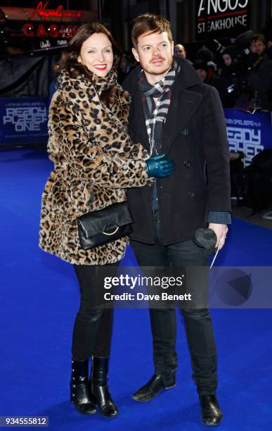 Sophie Ellis-Bextor and Richard Jones attend the European Premiere of "Ready Player One" at the Vue West End on March 19, 2018 in London, England.