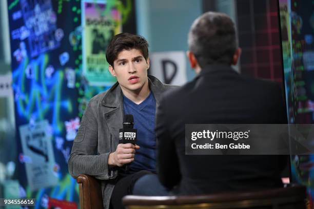 Actor Cameron Cuffe visits the Build Series to discus the new TV show "Krypton" at Build Studio on March 19, 2018 in New York City.