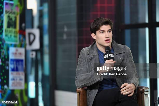 Actor Cameron Cuffe visits the Build Series to discus the new TV show "Krypton" at Build Studio on March 19, 2018 in New York City.