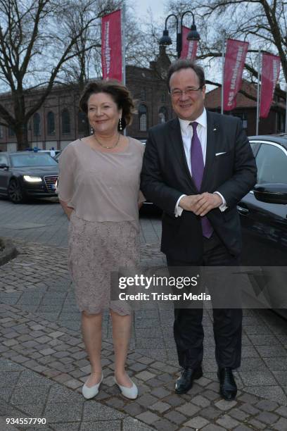 Armin Laschet and his wife Susanne Laschet attend the Steiger Award at Zeche Hansemann on March 17, 2018 in Dortmund, Germany.