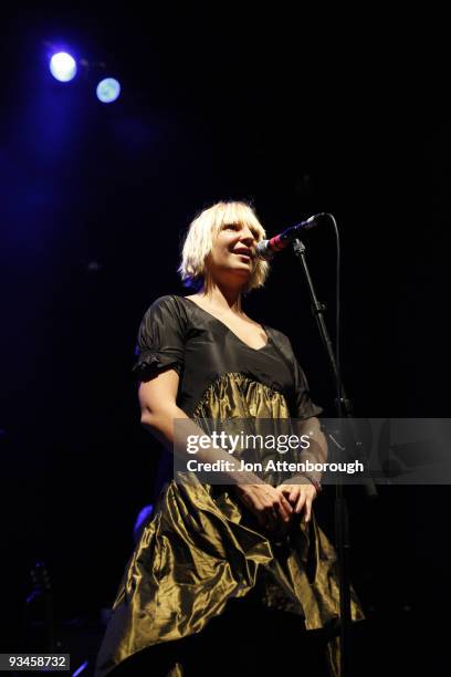 Singer Sia performs on stage at the Enmore Theatre on November 28, 2009 in Sydney, Australia.