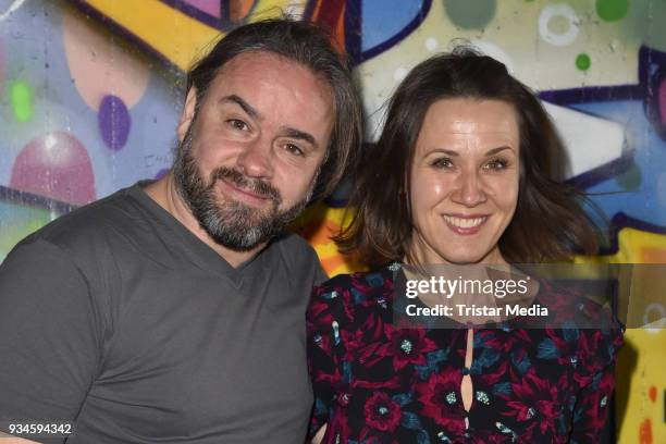 Micha Mang and Carina Sandhaus attend the Semmel Concerts Press Lunch on March 19, 2018 in Berlin, Germany.