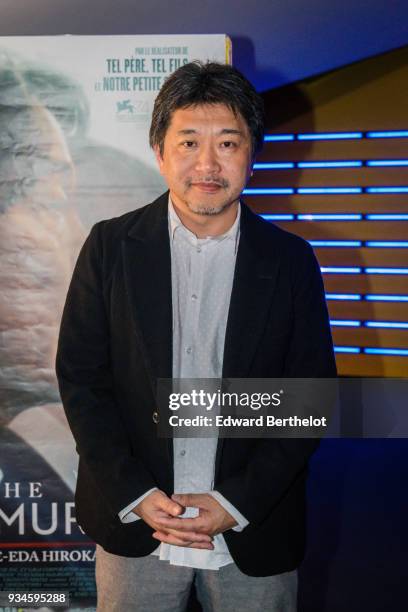 Hirokazu Kore-Eda, during the "The Third Murder" : Paris Premiere At UGC Cine Cite Les Halles, on March 19, 2018 in Paris, France.