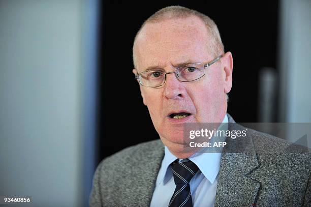 Strasbourg's prosecutor Jacques Louvel gives a press conference on November 28, 2009 in Strasbourg , two days after the body of Myriam Caseiro was...