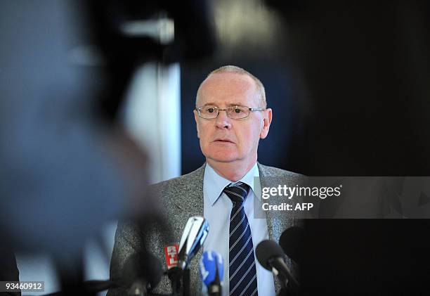 Strasbourg's prosecutor Jacques Louvel gives a press conference on November 28, 2009 in Strasbourg , two days after the body of Myriam Caseiro was...