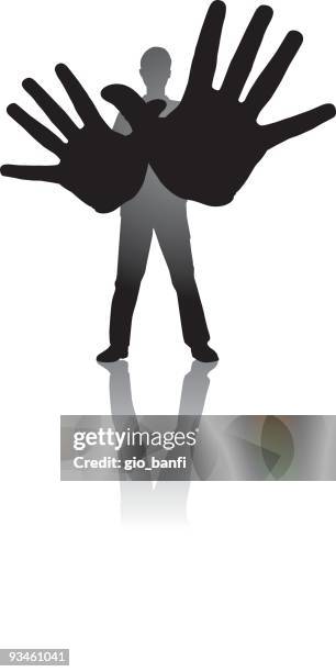 stop! - one man only stock illustrations