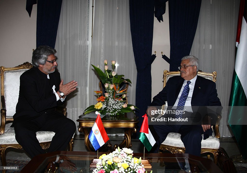 Palestinian President Abbas Meets With Paraguay's President Fernando Lugo