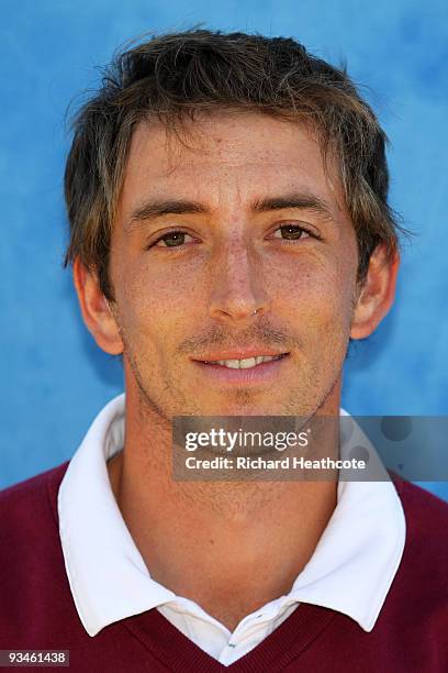 Jamie Elson of England poses for a portrait photo during the first round of the European Tour Qualifying School Final Stage at the PGA Golf de...