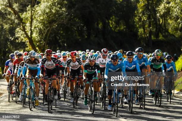 The peloton head up Collsacreu during the 98th Volta Ciclista a Catalunya 2018, Stage 1 a 152,3km stage from Calella to Calella on March 19, 2018 in...