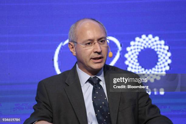 Marcelo Carvalho, head of Latin emerging markets research of Banco BNP Paribas Brasil SA, speaks during the Institute of International Finance G20...