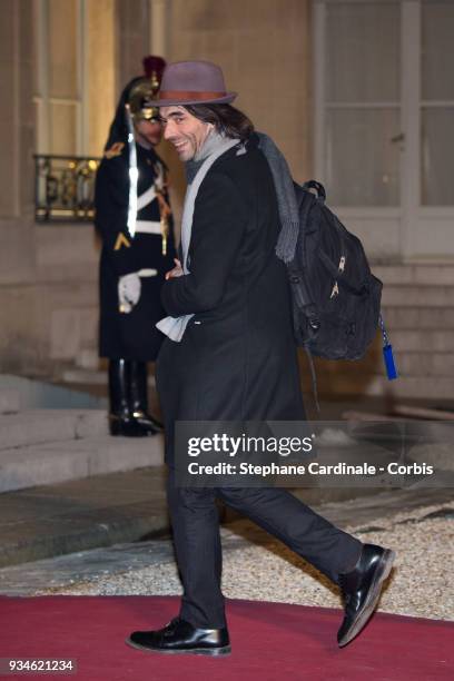 Cedric Villani attends a State dinner at the Elysee Palace on March 19, 2018 in Paris, France. The Duke and Duchess of Luxembourg are on a three day...