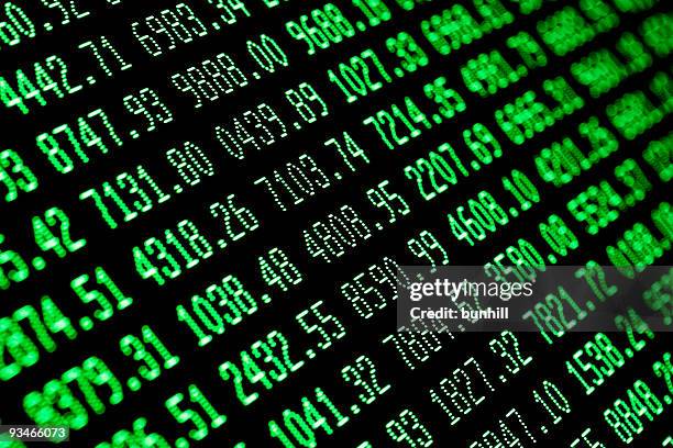 stock market surge - bull green financial screen - applied mathematics stock pictures, royalty-free photos & images