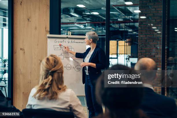 objetivos y el logro - rotafolio fotografías e imágenes de stock