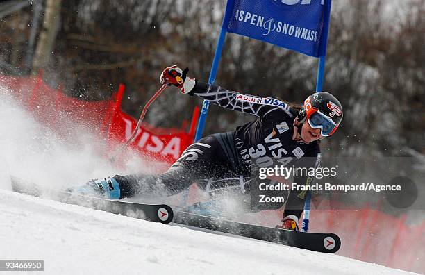 Megan McJames of the USA during the Audi FIS Alpine Ski World Cup Women's Giant Slalom on November 28, 2009 in Aspen, Colorado.