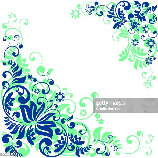 stockillustraties, clipart, cartoons en iconen met flora ornament - floral ornaments