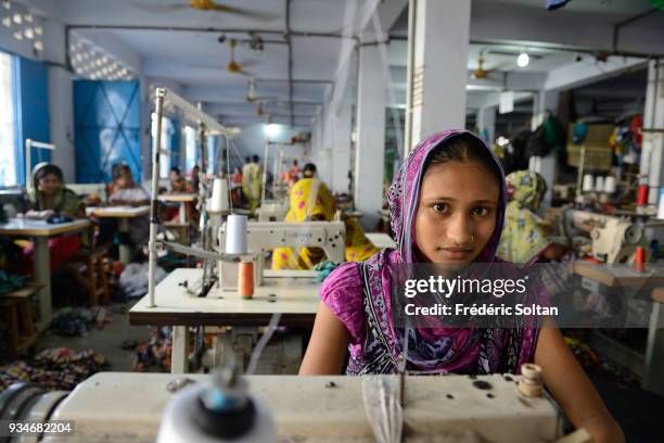 The capital city of Dhaka. Small textile factory in the city of Dhaka where employees work 24 hours a day. Dhaka is the capital of Bangladesh June...