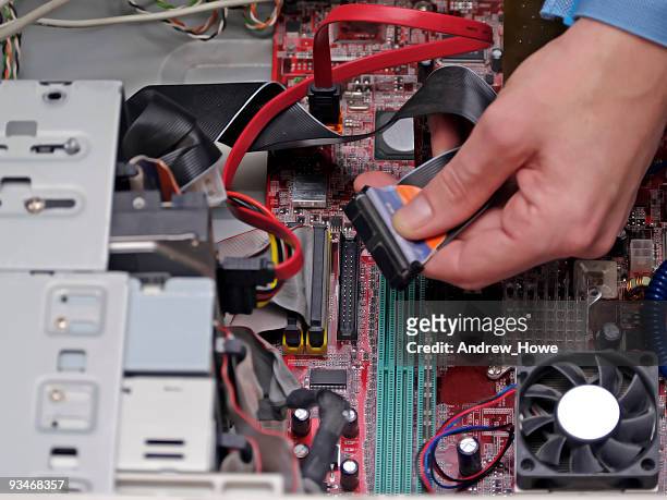 computer repair ide cable - id��e stock pictures, royalty-free photos & images