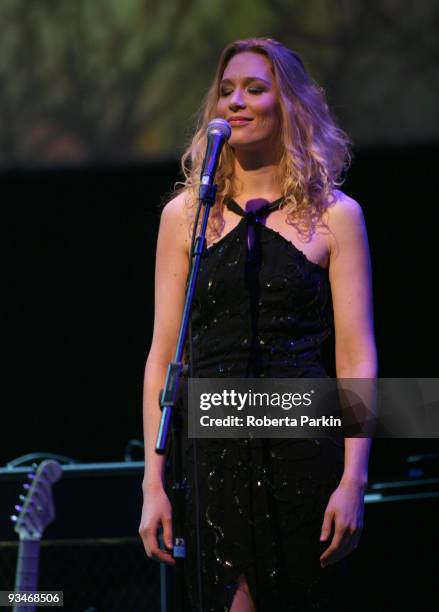 Natasha Marsh performs with Graham Coxon at the Barbican Centre on November 28, 2009 in London, England.