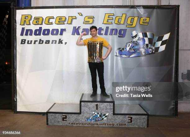 Kash Hovey attends The Brand Bash's Adrenaline Bash at Racer's Edge on March 18, 2018 in Burbank, California.