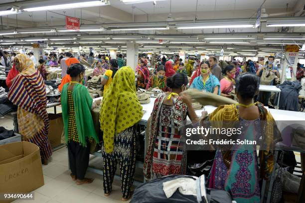 The capital city of Dhaka. Textile factory in Savar, in the suburbs of Dhaka where work about six thousands employees. Dhaka is the capital of...