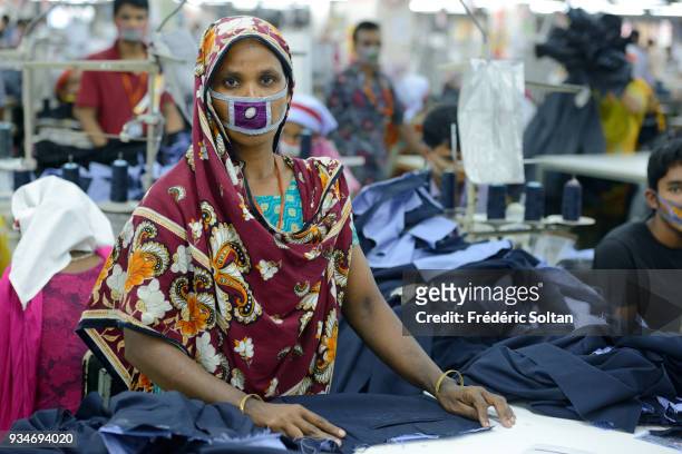 The capital city of Dhaka. Textile factory in Savar, in the suburbs of Dhaka where work about six thousands employees. Dhaka is the capital of...