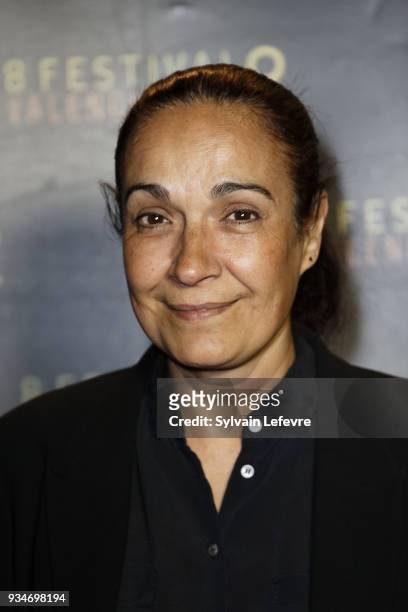 Member of documentary jury Fabienne Godet attends Valenciennes Film festival photocall for opening ceremony of Documentary Competition on March 19,...
