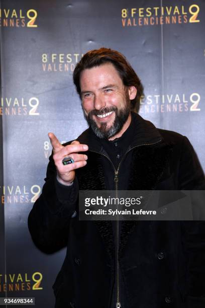 Member of documentary jury Sagamore Stevenin attends Valenciennes Film festival photocall for opening ceremony of Documentary Competition on March...