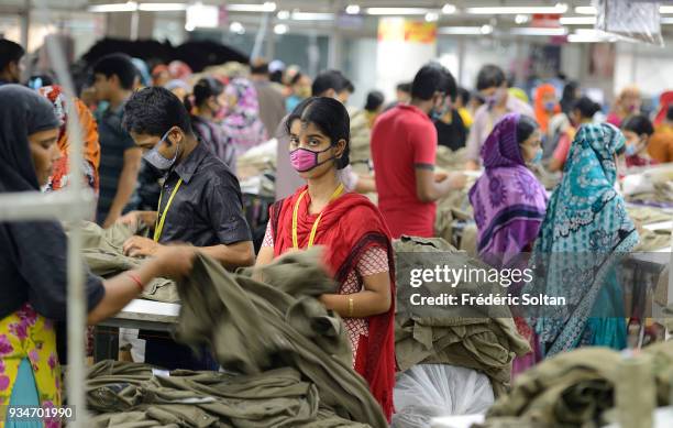 The capital city of Dhaka. Textile factory in Savar, in the suburbs of Dhaka where work about six thousands employees. Dhaka is the capital of...