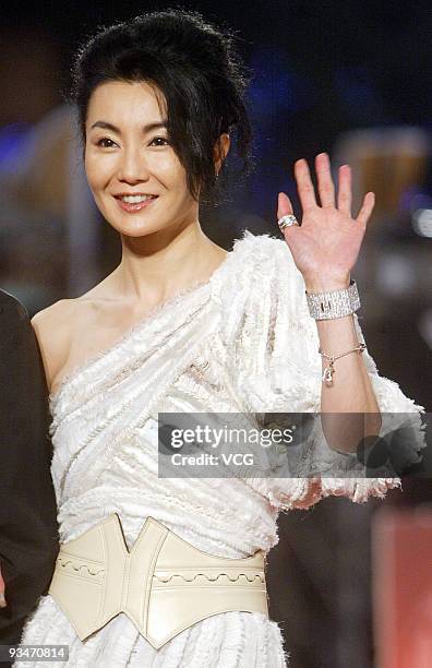 Maggie Cheung arrives at the red carpet of the 46th Golden Horse Award at the Amazing Hall on November 28, 2009 in Taipei, Taiwan.