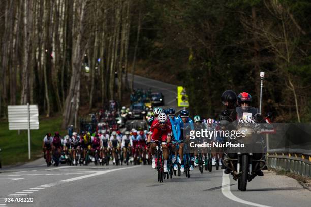 The peloton during the 98th Volta Ciclista a Catalunya 2018 / Stage 1 Calella - Calella of 152,3km during the Tour of Catalunya, March 19th of 2018...