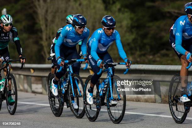Nairo of MOVISTAR TEAM at the peloton during the 98th Volta Ciclista a Catalunya 2018 / Stage 1 Calella - Calella of 152,3km during the Tour of...